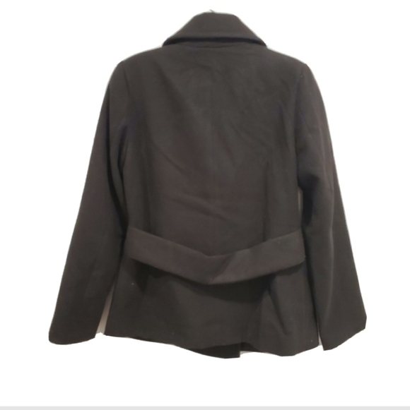 NEW Maralyn & MeJuniors' Black Pea Coat - Picture 3 of 5